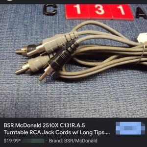 RCA jack cords with long tips